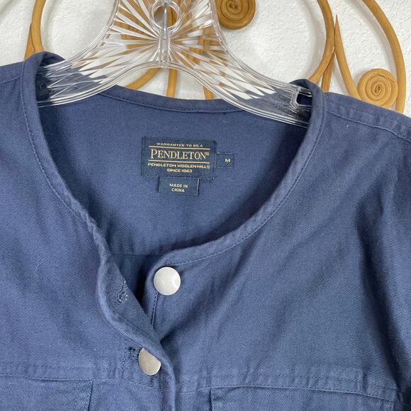 Pendleton navy blue cotton jacket M - Picture 3 of 4